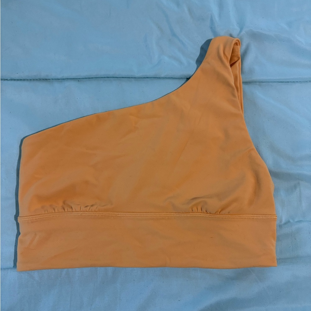 lululemon athletica Orange One-Shoulder Crop Top
